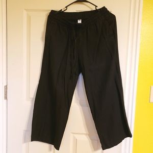 NWOT black linen pants